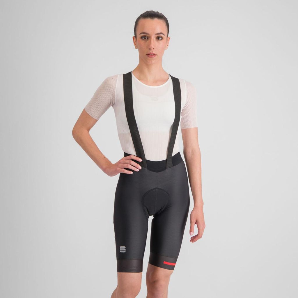 SPORTFUL Kurze Fahrradhose mit Trägern - FIANDRE - Schwarz XS
