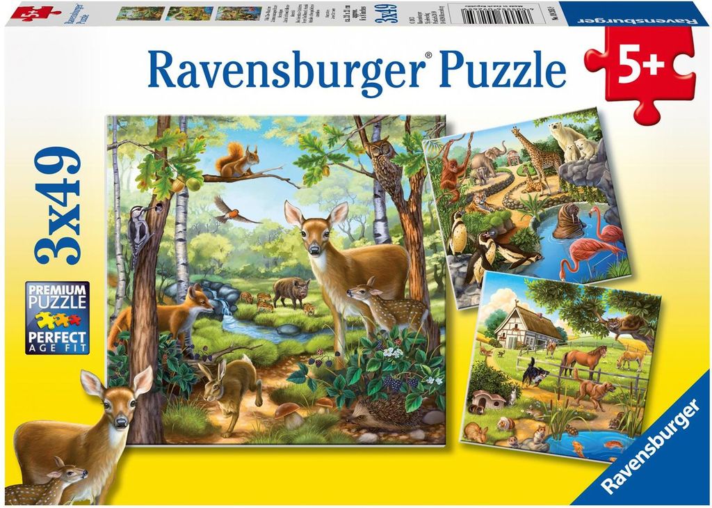 Puzzle per bambini Ravensburger - 09265 Foresta/zoo/animali Immagine del prodotto 
