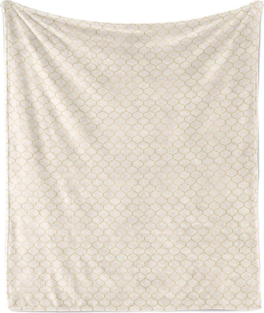 ABAKUHAUS Coperta Pile Flanella 175x230 cm Senape Motivo Orientale