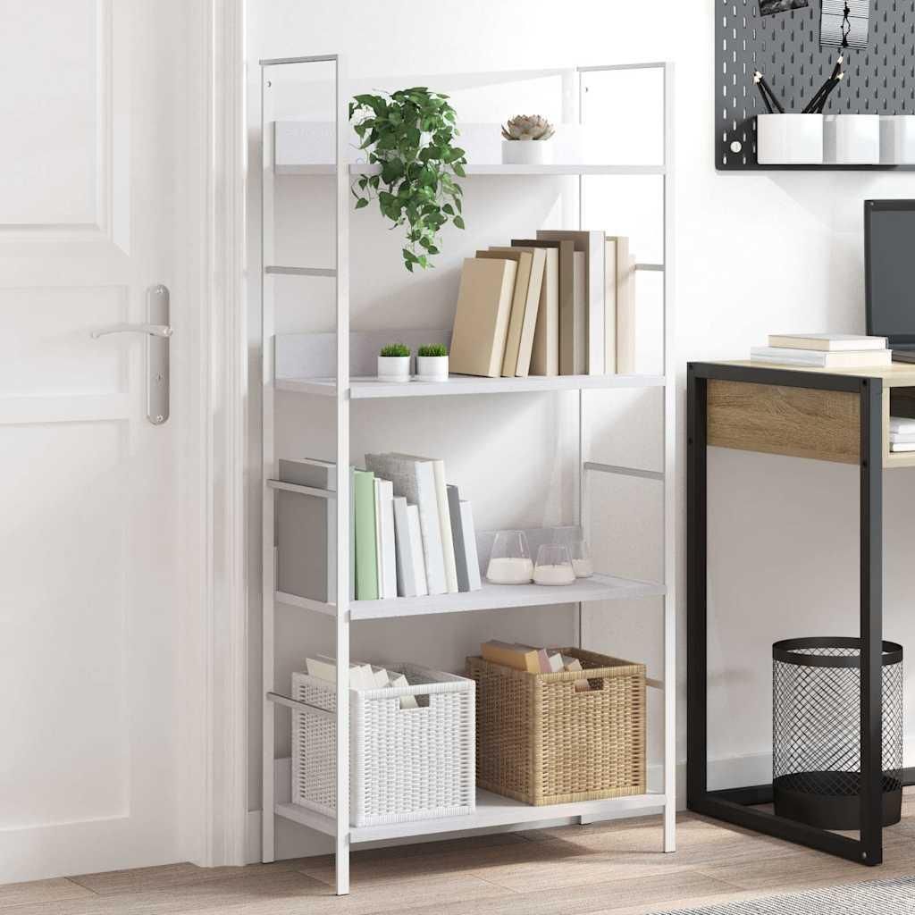 VidaXL 288224, Biały, 4 pół., Stal, Drewno, 15 kg, 60 kg Zdjęcie produktu 