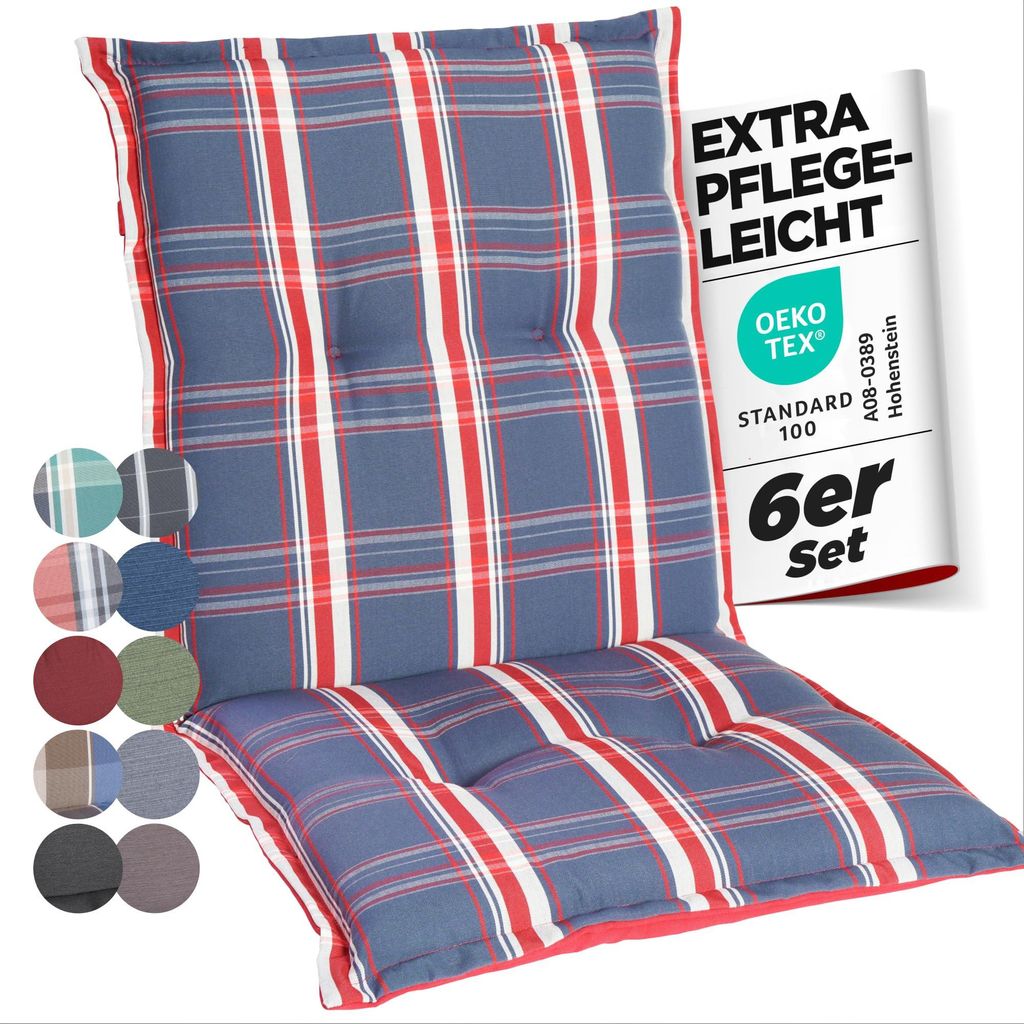 Gardisun Gartenstuhlauflage Gartenstuhlauflagen Polyester 6cm Dick Niedrig