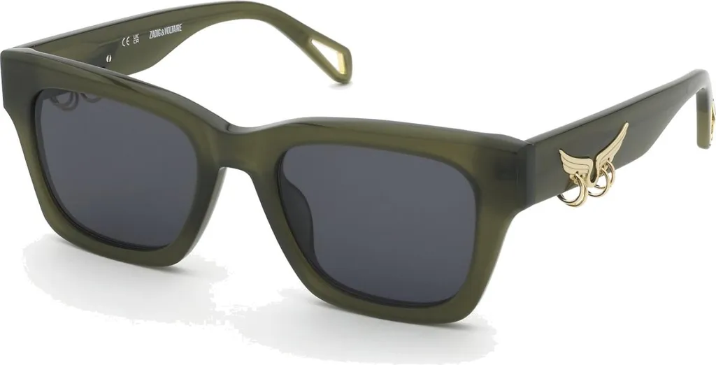 Lunettes de soleil pour femme monture verte Zadig et Voltaire