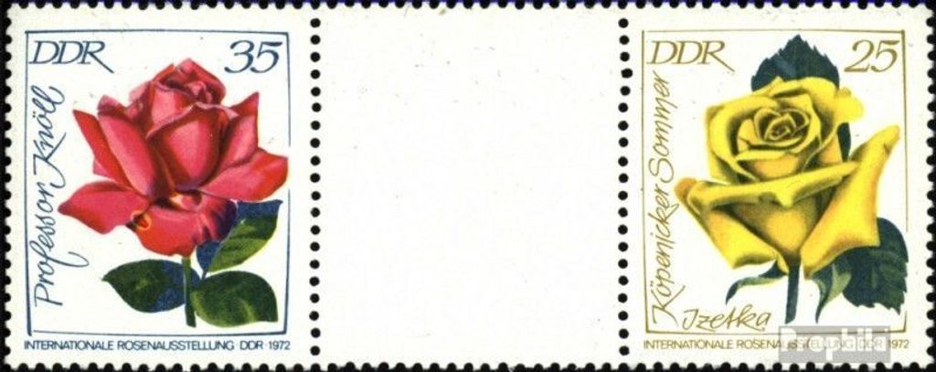 Briefmarken DDR 1972 Mi WZ16 postfrisch Rosen