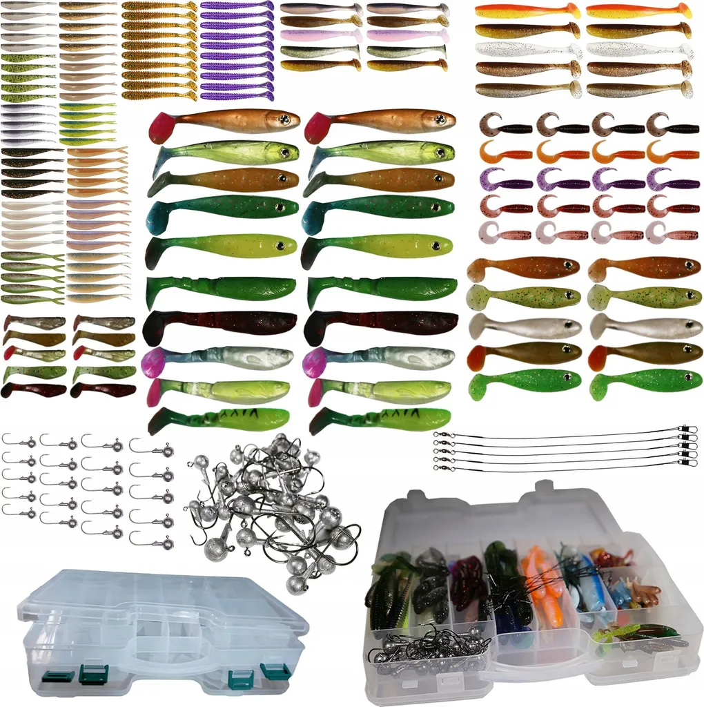 Set Leurre de Pêche 186 Pièces en Boîte - Le Plus Grand Kit Carnassier