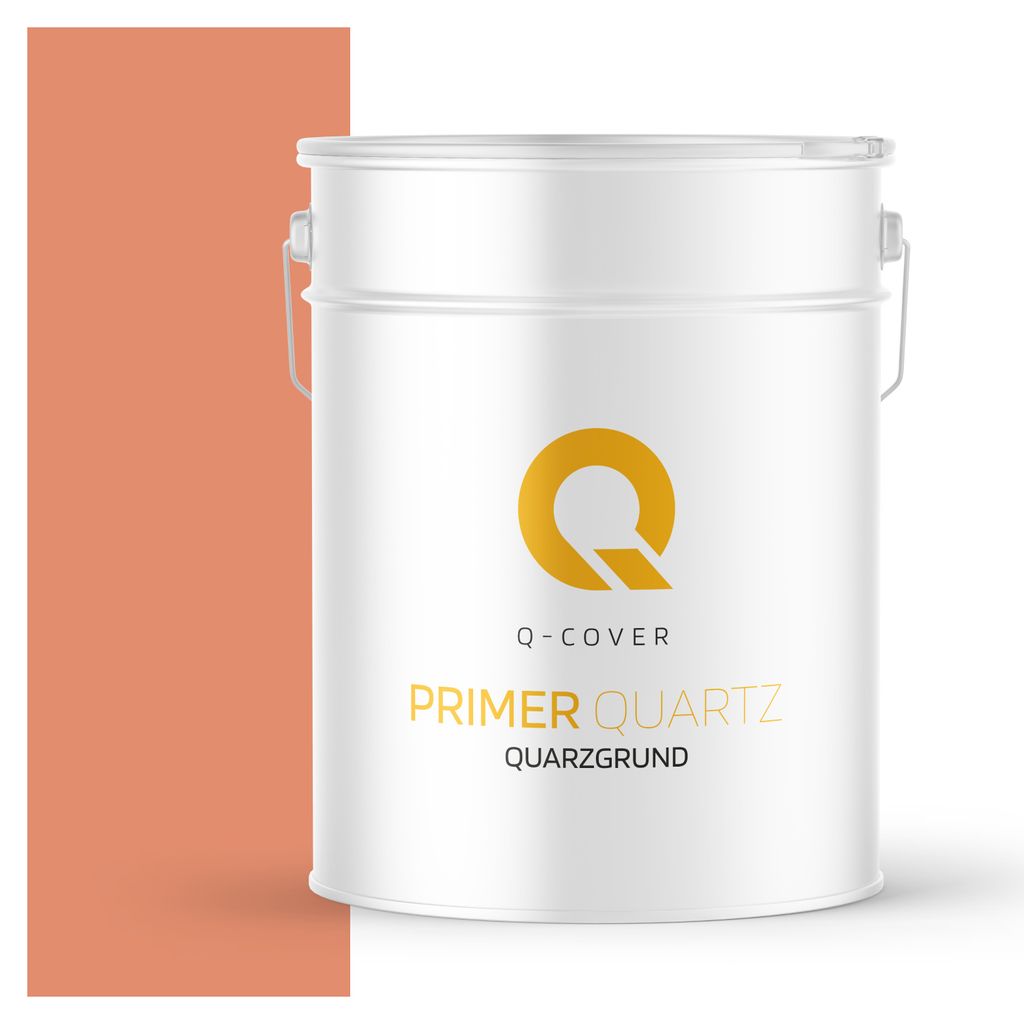 Quarzgrund für Beton Architekt 15 kg | Rotbraun | Haftgrund & Putzgrund für Beton & Fassade | raue Struktur | Grundierung außen & innen | Q-COVER