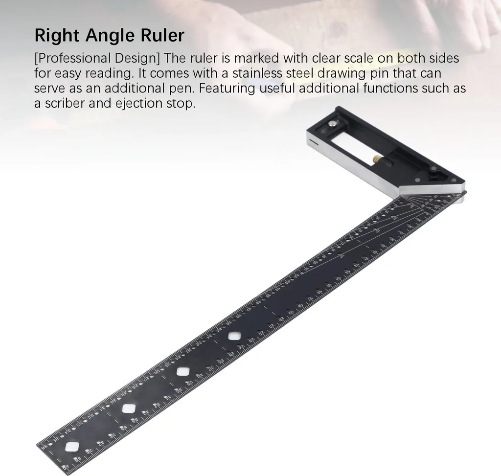 Outil de traçage bois : règle angles multiples 40 cm pour menuiserie - 16