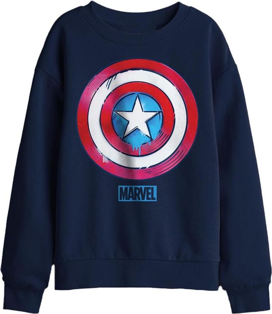 Captain America - Sweatshirt für Kinder TV29726 (152-158) (Marine)