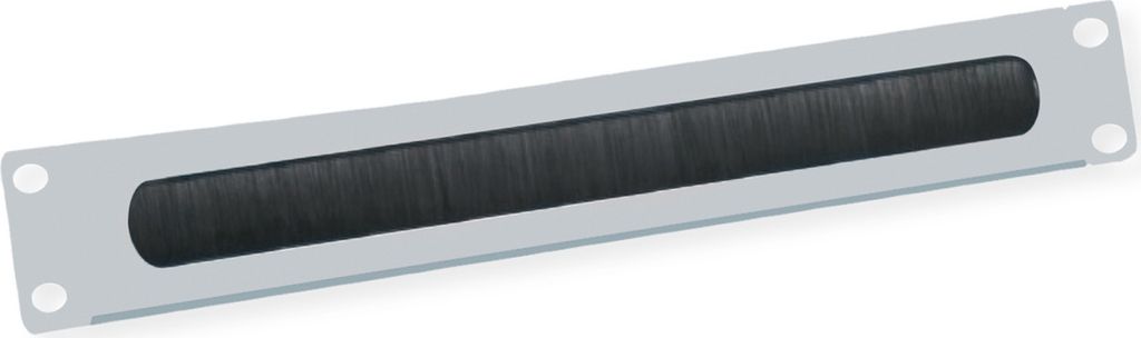 VALUE 19-Zoll-Kabeldurchführung 2 HE mit Bürstendichtung, grau