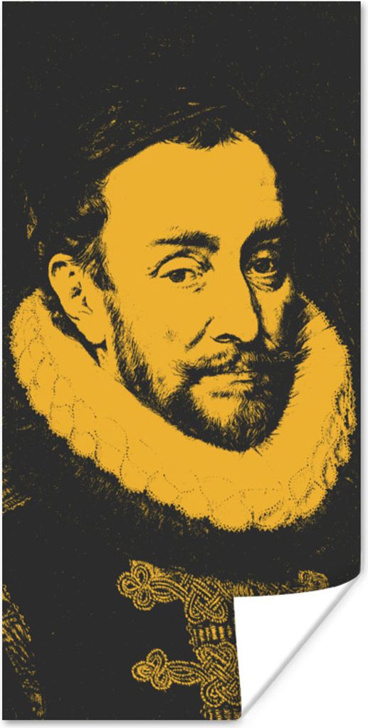 MuchoWow Poster Wilhelm von Oranien - Adriaen Thomasz 75x150 cm - Dekoration für die Wände