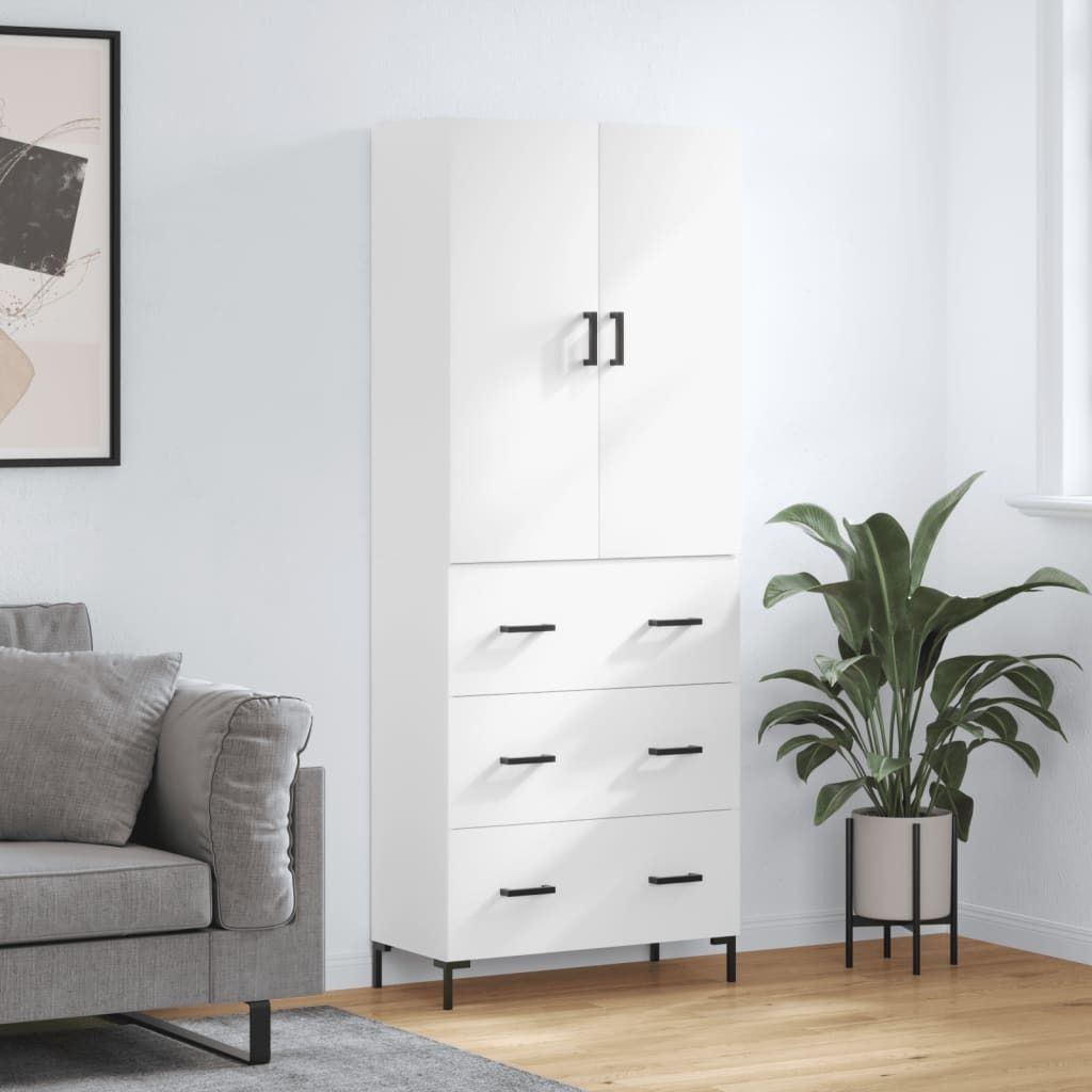 Maison Exclusive - Highboard Weiß 69,5x34x180 cm Holzwerkstoff