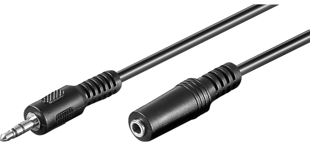 Wentronic Goobay 3,5mm-Klinke-Verlängerungskabel, Schwarz, Produktbild 