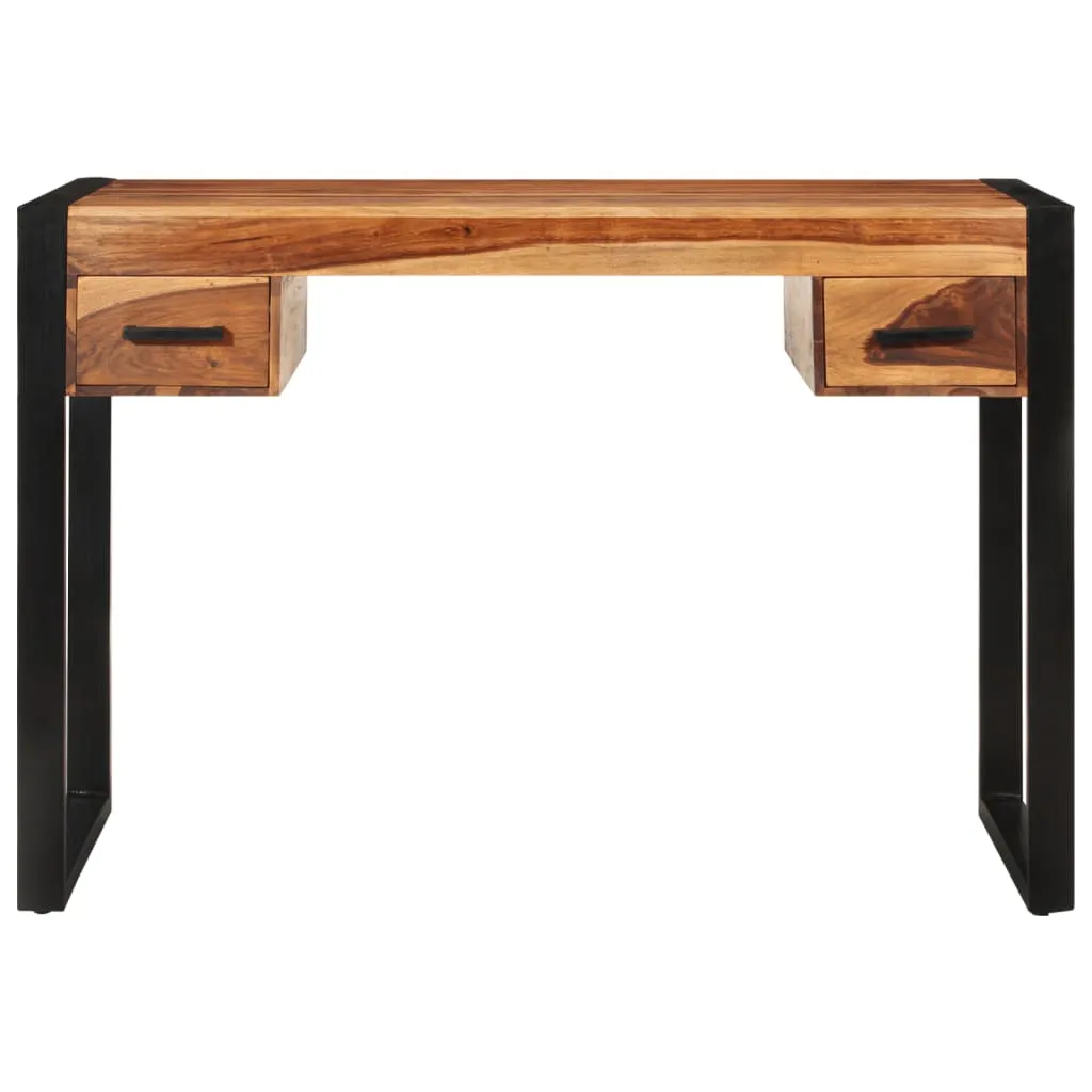 Petit Bureau Robuste 110x50 cm Bois Massif pour En finir avec le Désordre