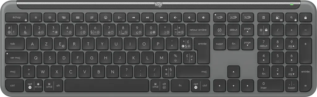 LOGI Signature Slim Clavier Sans Fil Azerty FR pour Bureau Élégant