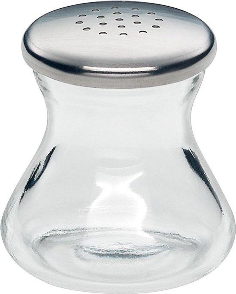 Salzbehälter Glas Cromargan Edelstahl spülmaschinenfest Küchenzubehör