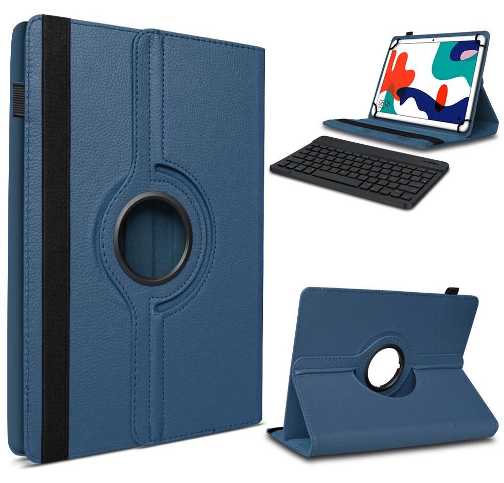 Tablet Schutz Hülle für Huawei MatePad Pro 10.8 Tastatur Tasche Bluetooth QWERTZFarbe 360 Uni:Blau