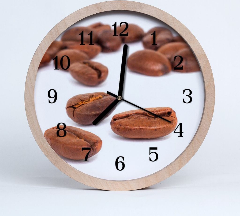 Holzuhr 20fi cm wanduhr - Kaffeebohnen