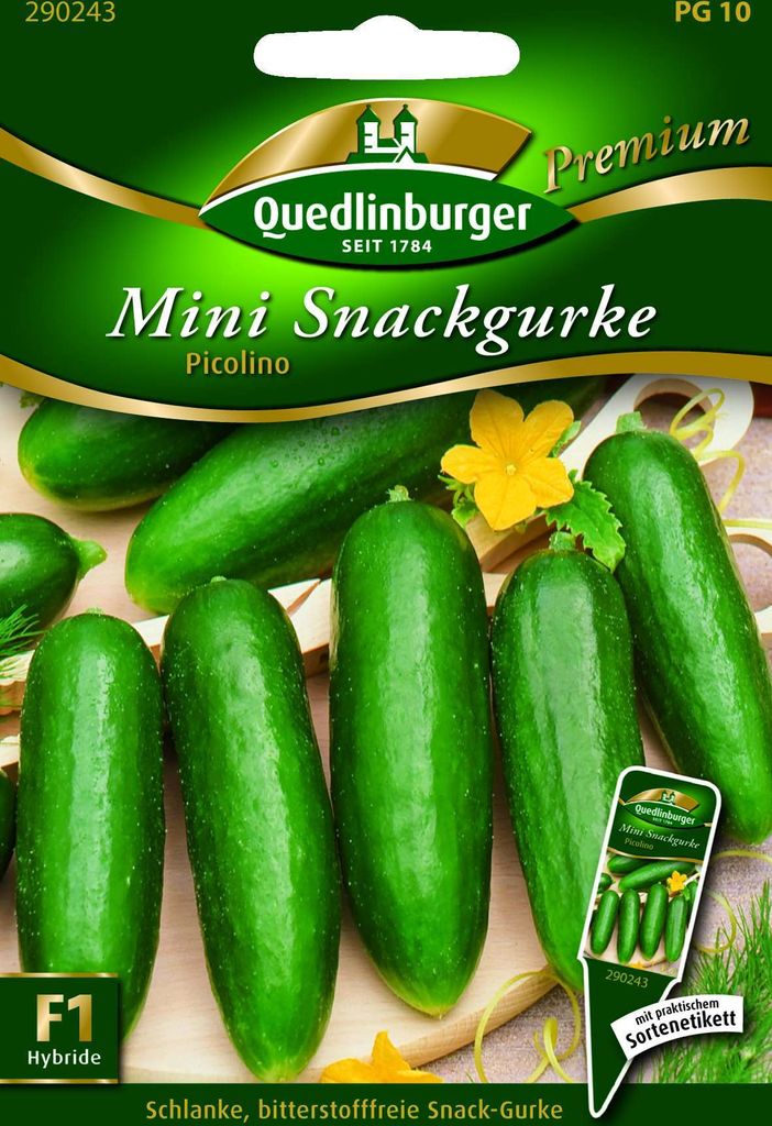 Quedlinburger Saatgut - Mini-Snackgurken Picolino - Samen - Produktbild 1
