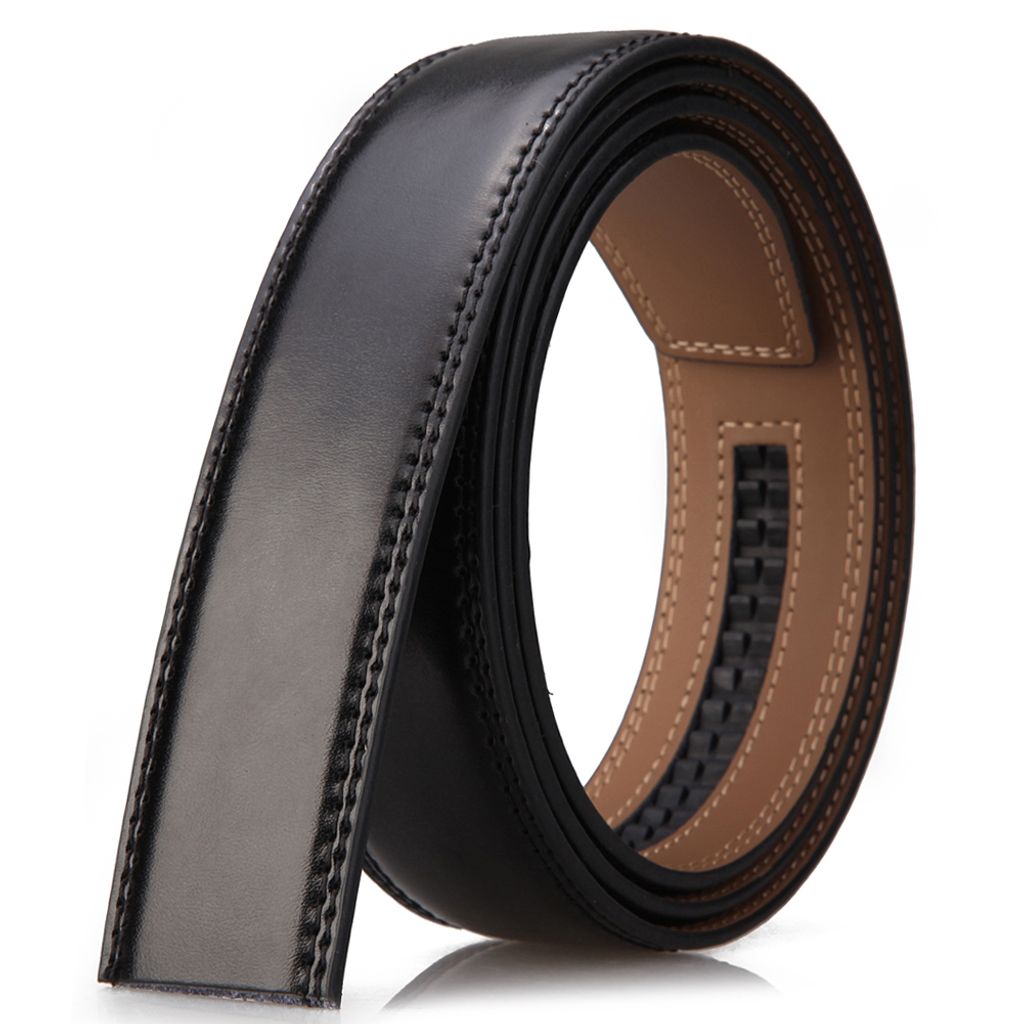SAMTOBELY Herren Gürtel Ratsche Automatik Gürtel für Männer 35mm Breit Ledergürtel, 1 3/8" Ohne Schnalle
