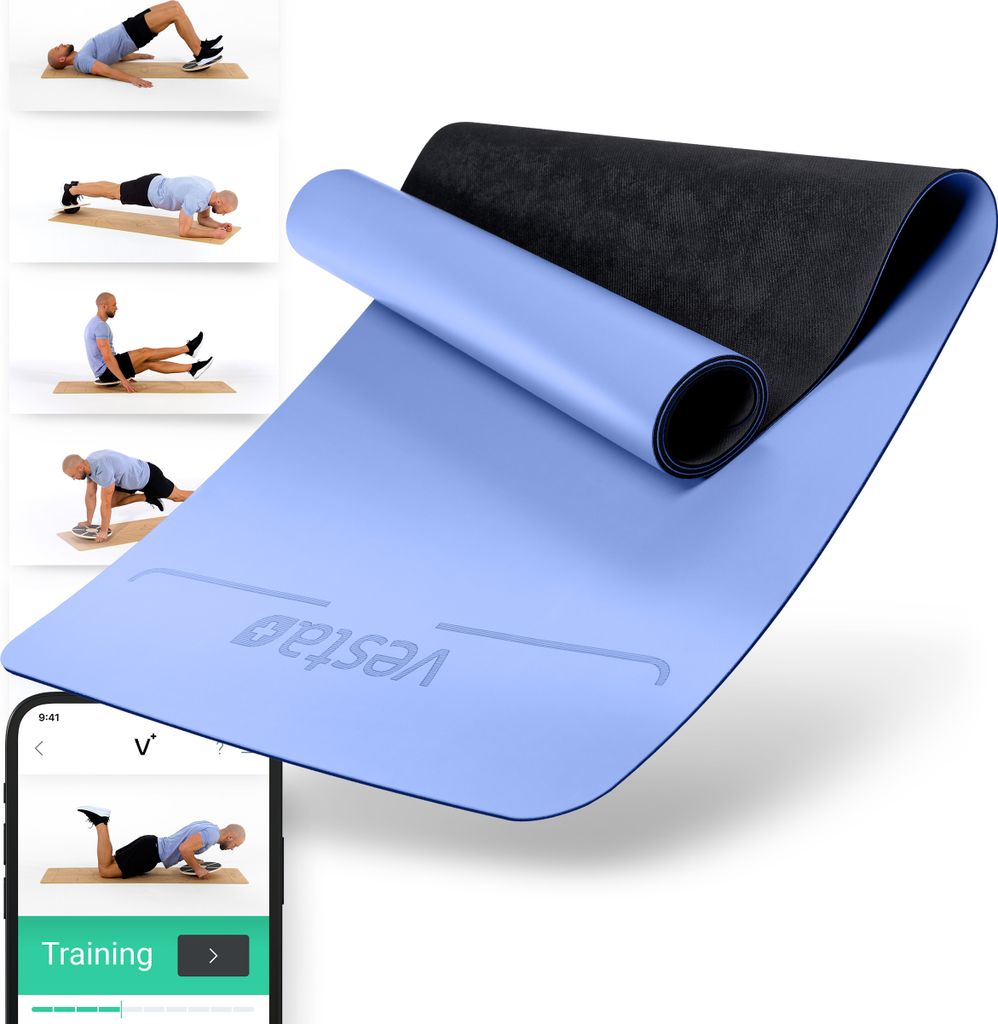Premium Naturkautschuk Yogamatte Rutschfest 183 x 65 cm Produktbild 