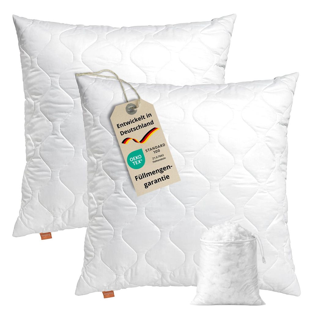 Kopfkissen 45 x 45 cm, 2er Set, Sofakissen, 100% Produktbild 