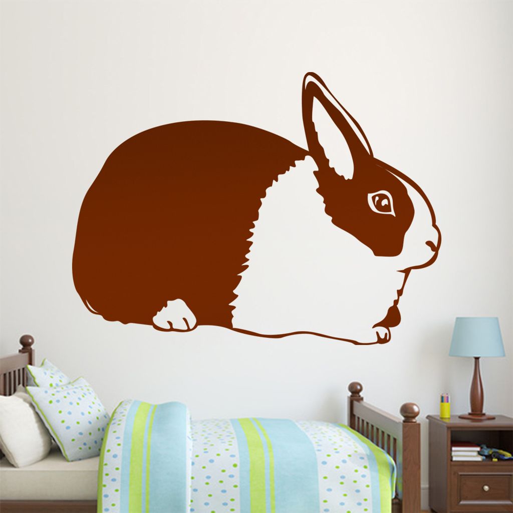 hauptsachebeklebt KIWISTAR Hase - Nase Kaninchen Haustier Wandtattoo in 6 Größen - Wandaufkleber Wall Sticker - Dekoration, Küche, Wohnzimmer, S...