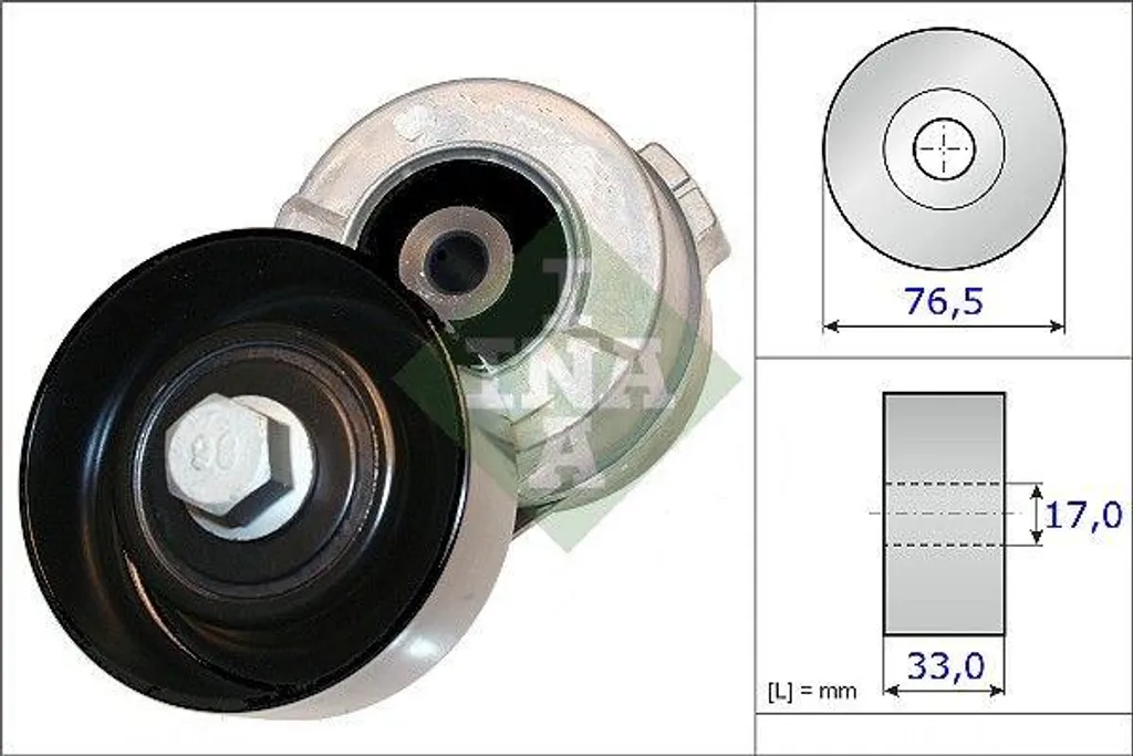 Tendeur automatique INA 534034110 robuste pour courroie trapézoïdale