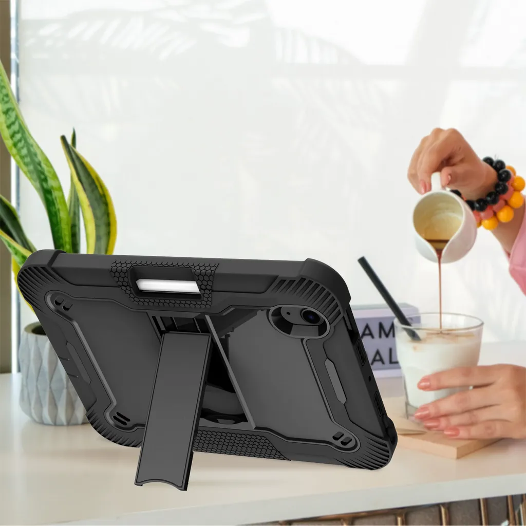 Custodia iPad mini 2024 per Bambini e Lavoro: Cover Robusta Nera - 6