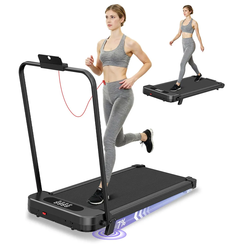 Tapis de course pliable 4 en 1 avec inclinaison 7% et moteur 2.5 CV
