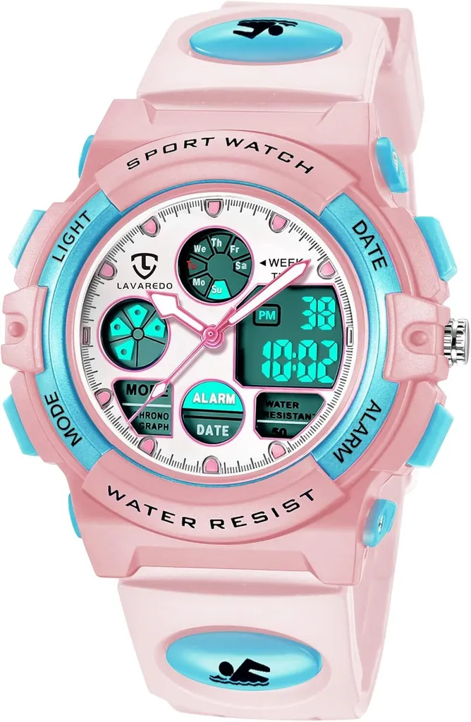 Orologio Digitale Bambini Sportivo con Sveglia e Luce LED | Silicone Soft