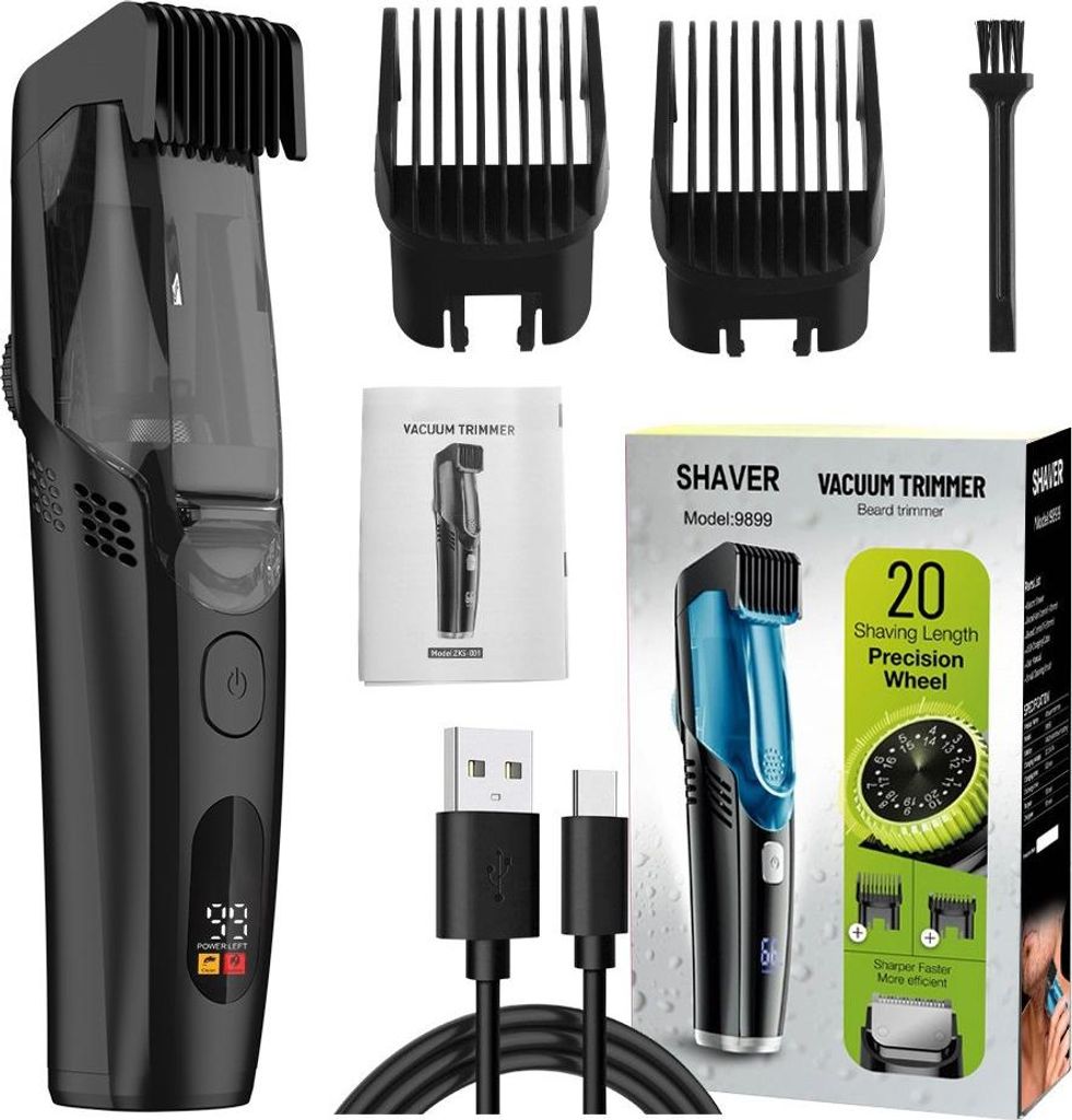 INF Vakuum Haarschneider mit LCD, Wiederaufladbarer Produktbild 