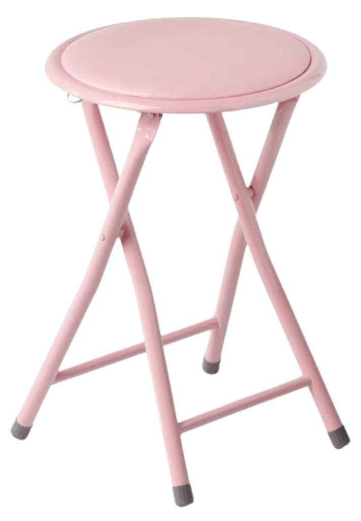 GIFTDECOR: Poggiapiedi, sgabello pieghevole rosa, 30 x 30 x Immagine del prodotto 