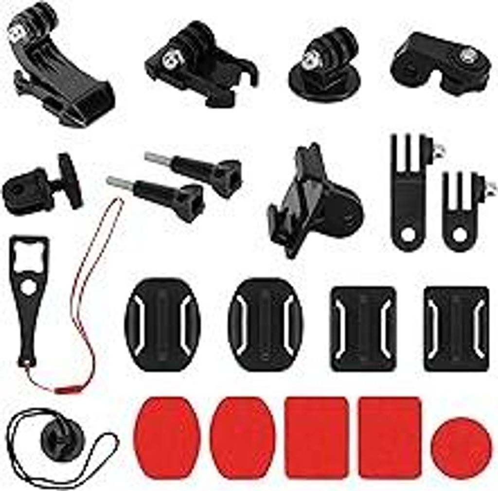 BELLE VOUS Universal Action Kamera Zubehör - 20-in-1 Action Cam Halterung Set, Kompatibel mit Universal-Action Camera Accessories - Selbstklebende...