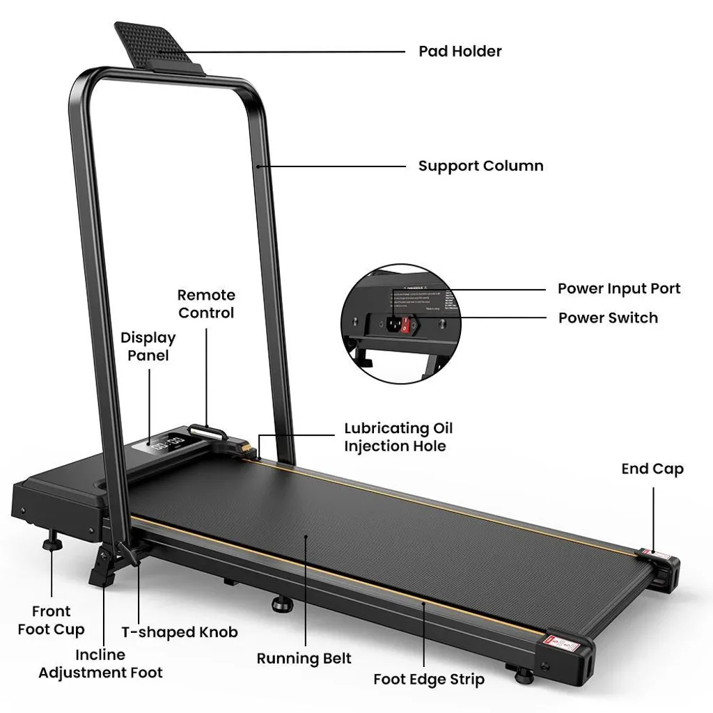 Tapis de course pliable ultra compact gain de place 100 kg maxi FT41 - 7