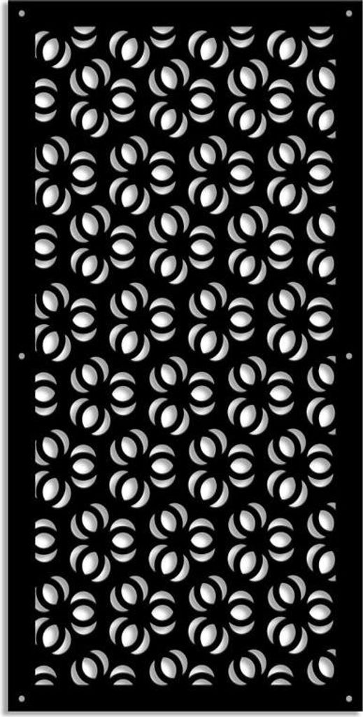 ELLISSE – Perforiertes PVC–Panel – Sonnenschutz 50x150 cm schwarz