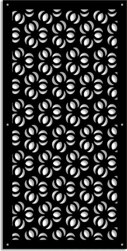 Frangisole ELLISSE PVC Traforato 50x150x1 cm Nero - Montaggio Facile
