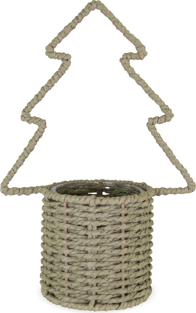 Pflanztopf Tannenbaum Olivgrün Ø 11,5 x 29,5 cm Weihnachten Produktbild 