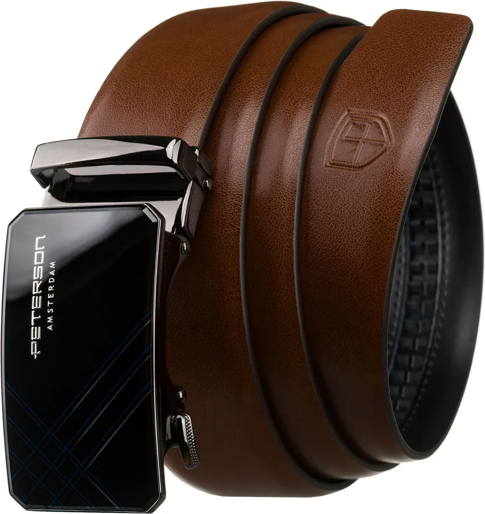 Cintura Peterson PTN A014-125 Marrone Automatica - Vera Pelle 3.5cm