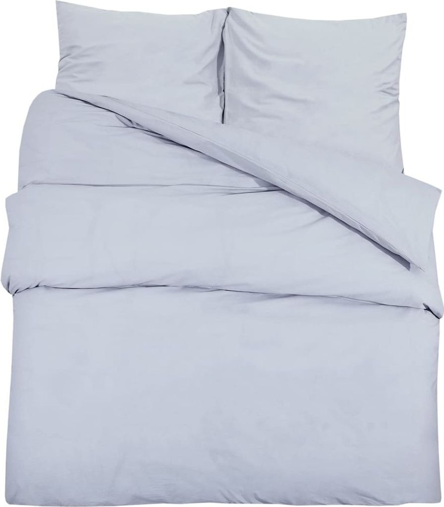 vidaXL Bettwäsche-Set Grau 220x240 cm Leichte Mikrofaser Produktbild 