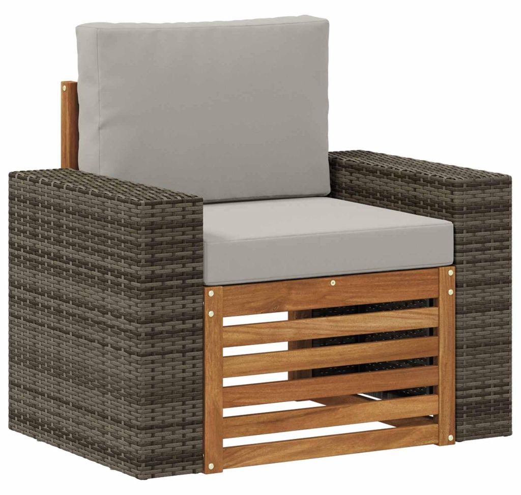 vidaXL Outdoor Mittelsofa Massivholz Akazie Natur