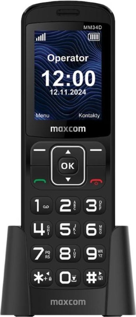 Telefone Maxcom MM34D Single SIM Preto Produktbild 