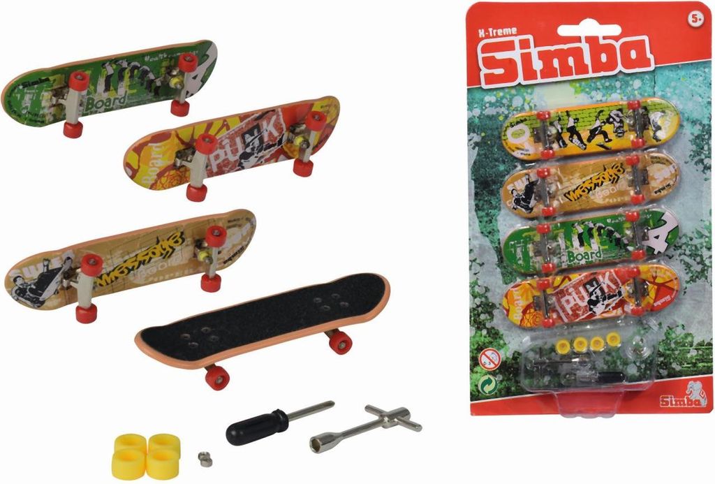Prstový skateboard set 4 ks Obrázek produktu 