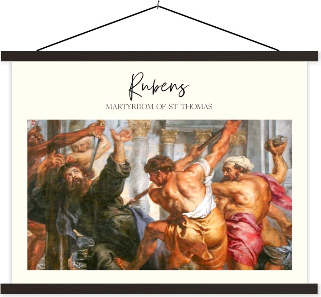 MuchoWow Textilposter Malerei - Rubens - Barock 60x45 cm mit schwarzem Rahmen - Poster Schlafzimmer