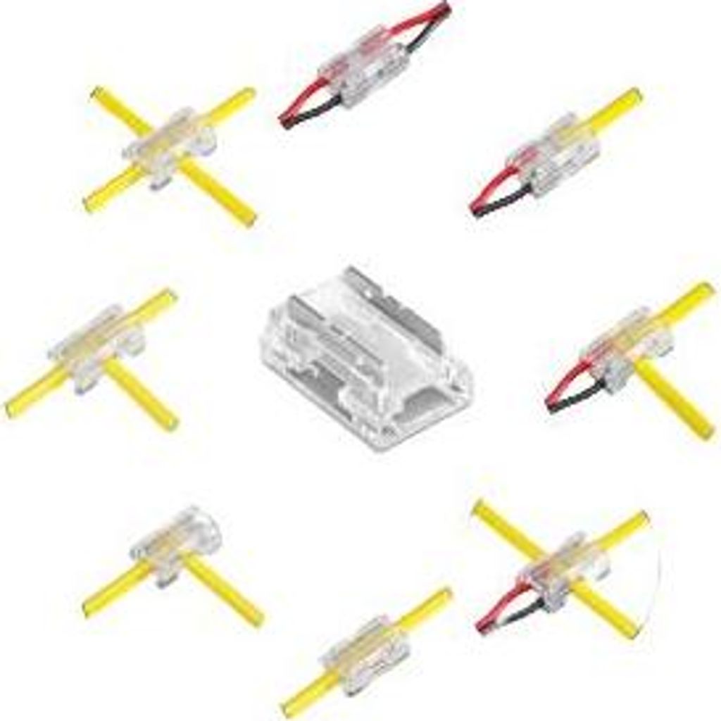 LED Multifunktions-Verbinder 10 mm – 2-polig, 8-in-1, lötfrei für einfarbige COB LED-Streifen
