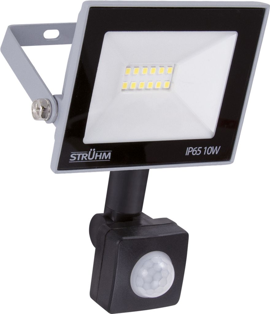 LED Wandleuchte außen Glas mit Bewegungsmelder IP65 H: 14,5 cm Schalter Grau Weiß eckig 6200 K tageslichtweiß