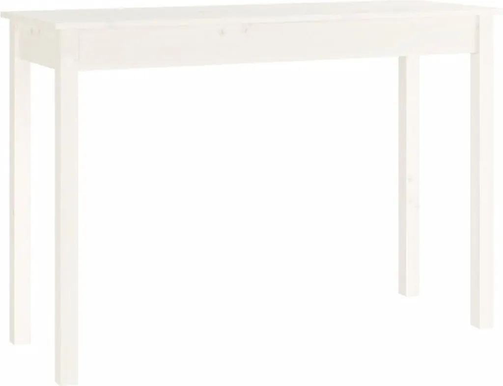Tavolo Consolle Bianco SYFAX 110x40x75 Legno Pino Shabby
