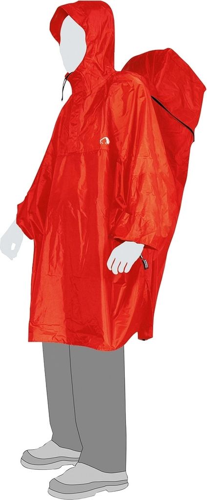 Tatonka Herren Poncho Cape, Uni Regenbekleidung, red, rot, Größe:XS