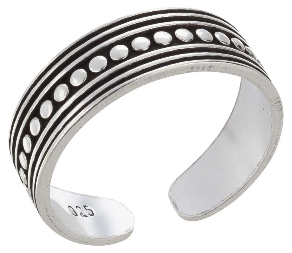 Zehenring Zehring breit Punkte 925 Silber