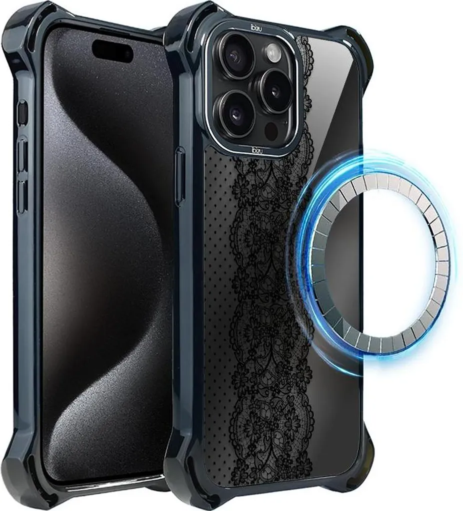 Custodia Elegante IBIZU iPhone 15 Pro Max MagSafe Blu Notte