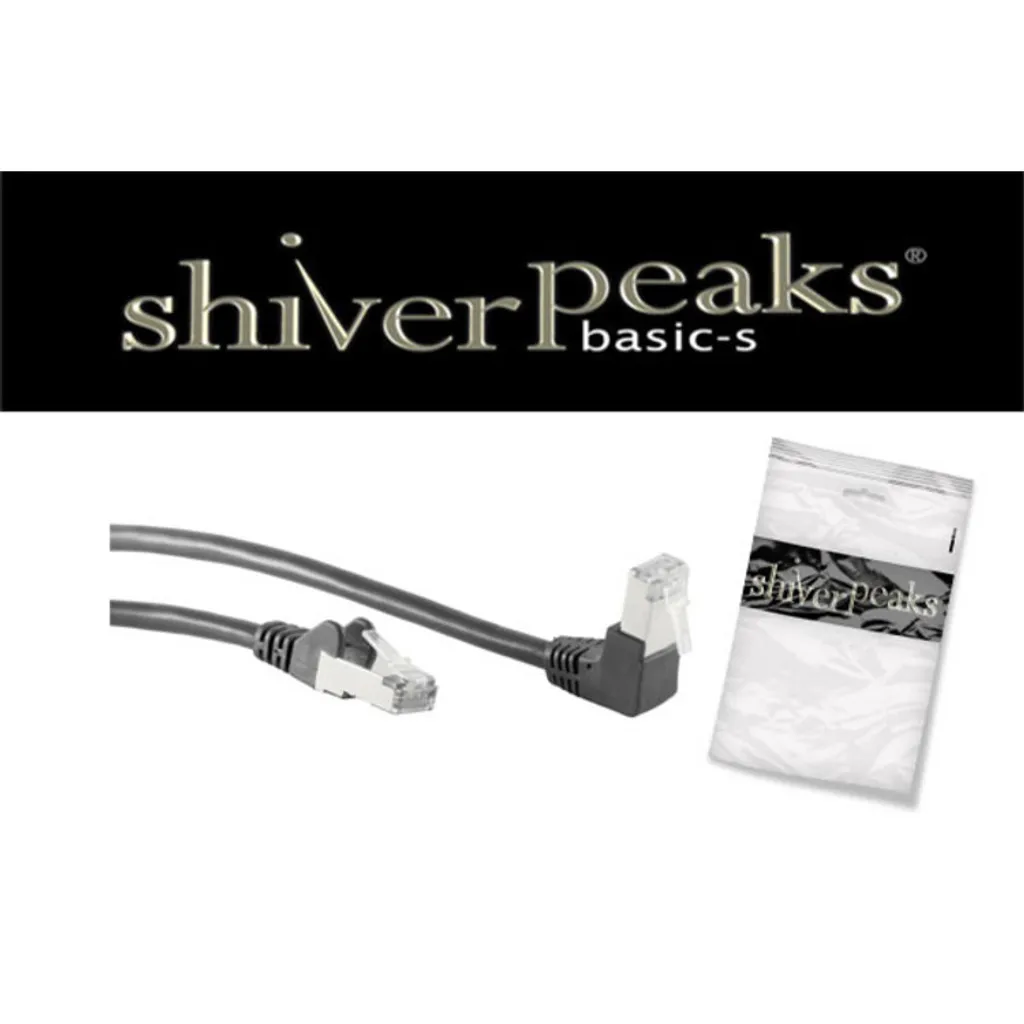 Câble RJ45 Cat 6 S/FTP shiverpeaks BASIC-S noir pour réseau Gigabit stable