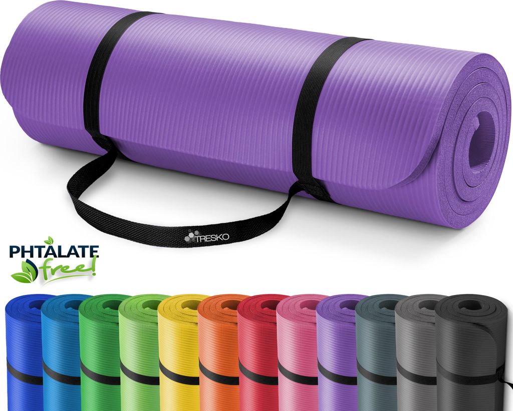 TRESKO Yogamatte Fitnessmatte Gymnastikmatte Pilates Produktbild 